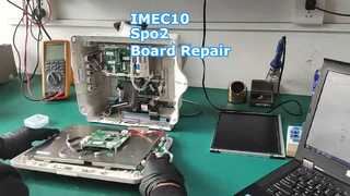 ดูการซ่อมแซมจอภาพผู้ป่วย Mindray IMEC10 PN 050-000790-01 Spo2 Board การสาธิตชิ้นส่วนทางการแพทย์